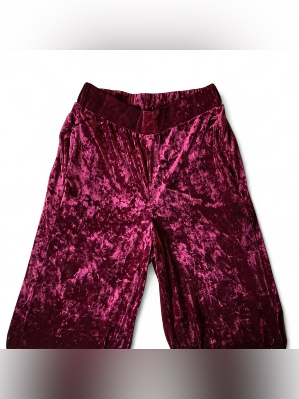 Velvet Burgundy Pants w Pockets